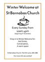 Winter Welcome at St Barnabus Church