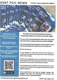 Special Edition Newsletter about a new initiative the Kent PCC has launched: Victim Voice
